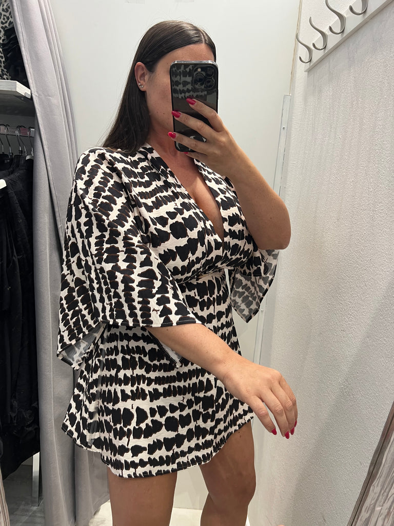 🚨HaveOne•Abitino cut-out stampa simil animalier