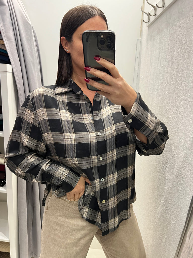 HaveOne•Camicia check beige/grigio/nero