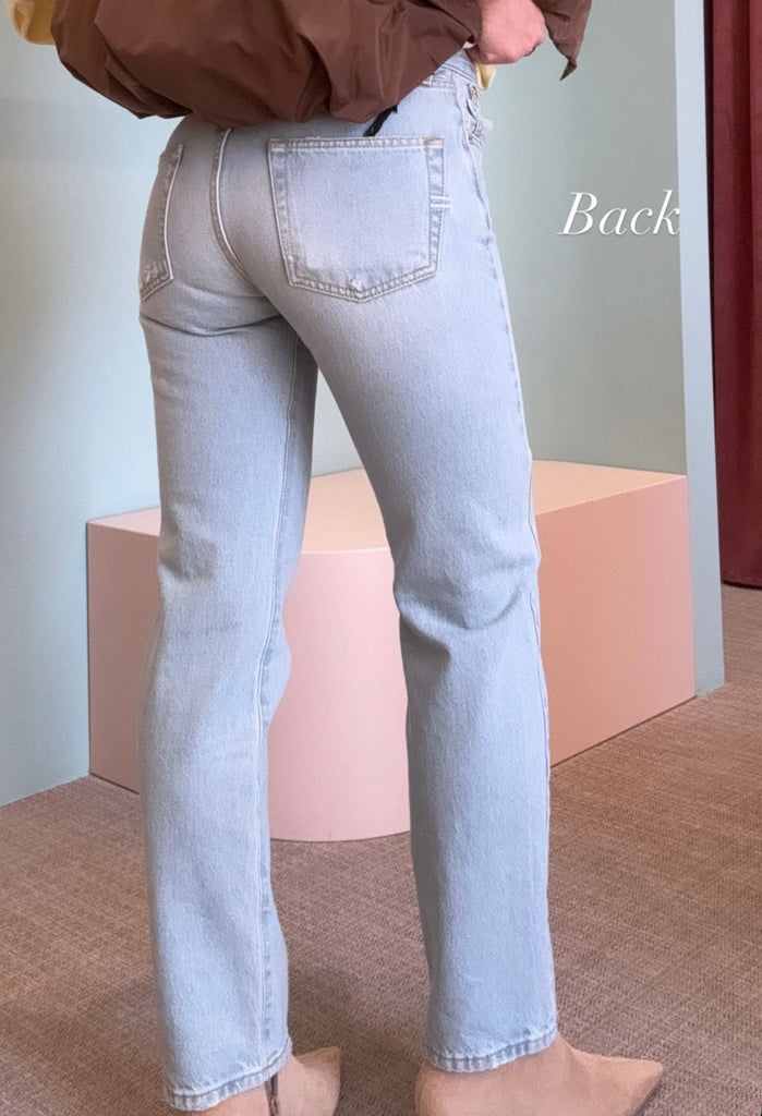 ViCOLO•Jeans Zoe bottoni gioiello lavaggio chiaro