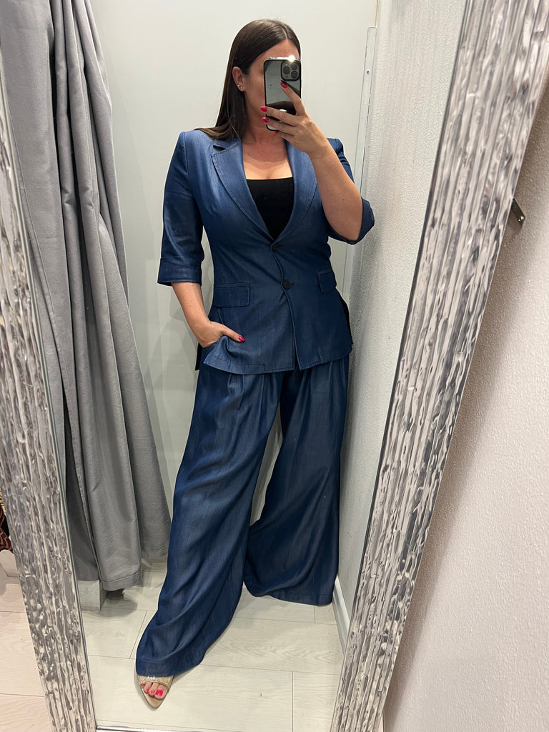 MSS💥IMPERIAL•Giacca Best monopetto manica corta chambray