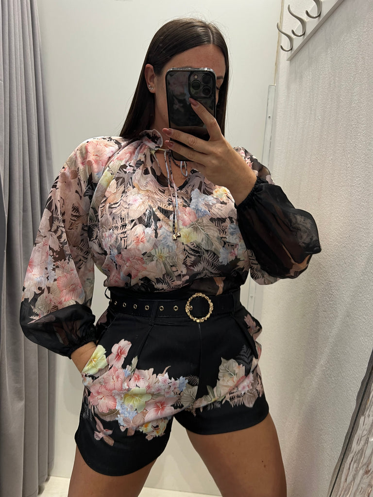 🚨KONTATTO•Completo Zimmer camicia+pantaloncino base nera