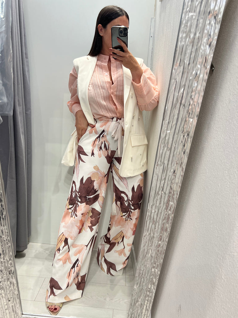 MSS💥HaveOne•Pantalone stampa floreale con coulisse