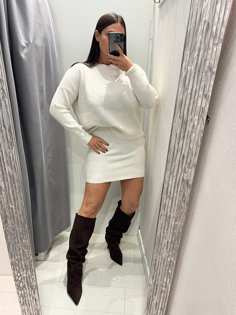 IN ARRIVO! HaveOne•Coordinato maglione e gonna costine•Più colori