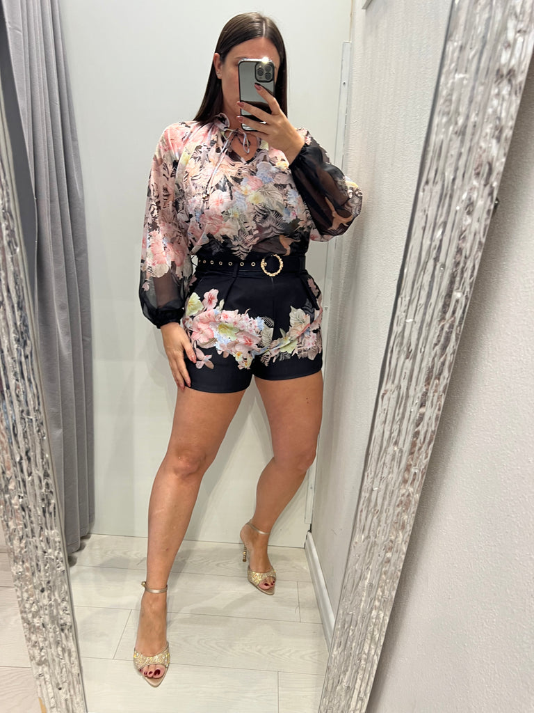 🚨KONTATTO•Completo Zimmer camicia+pantaloncino base nera