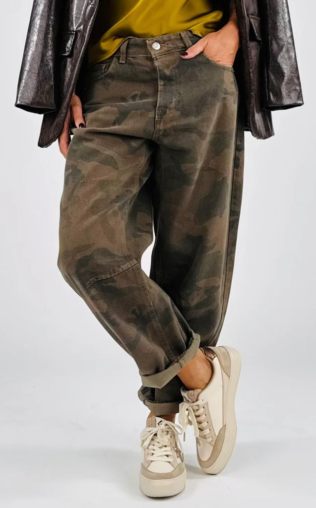 HaveOne•Jeans barrel camouflage