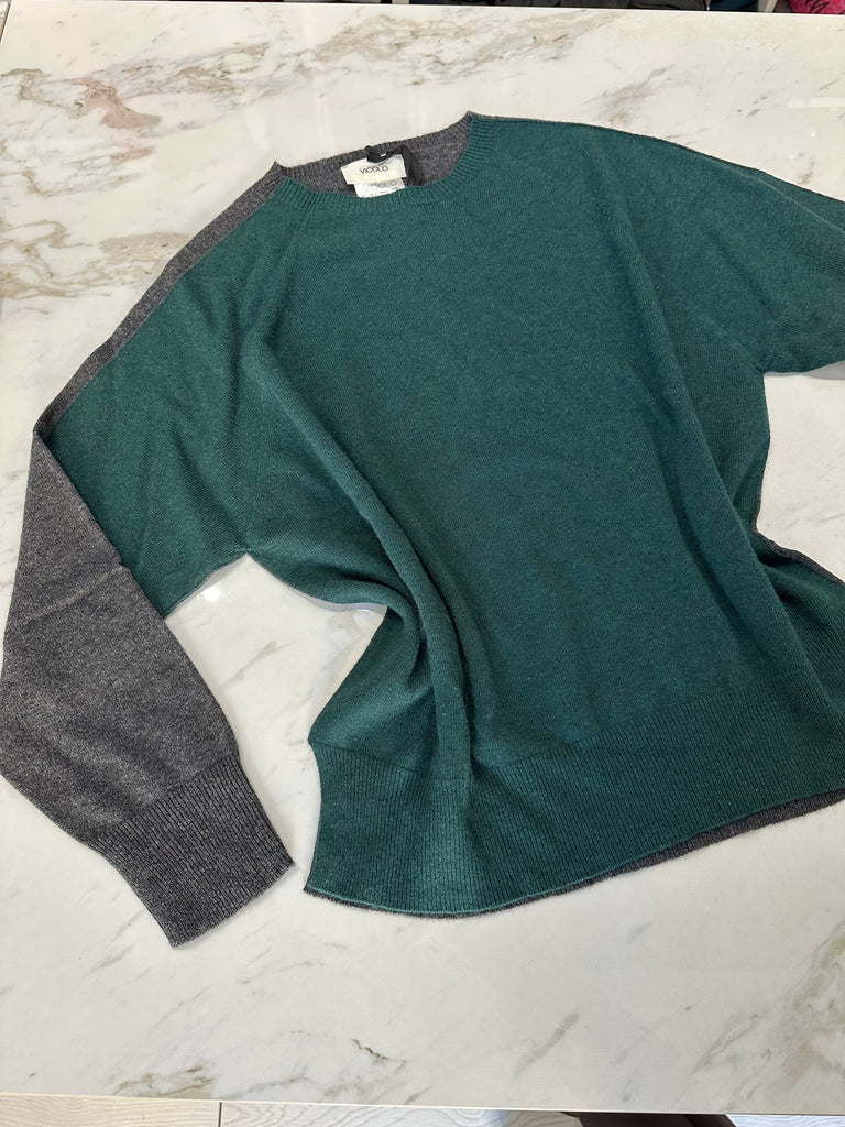 ViCOLO•Maglione bicolor misto cashmere•Più colori