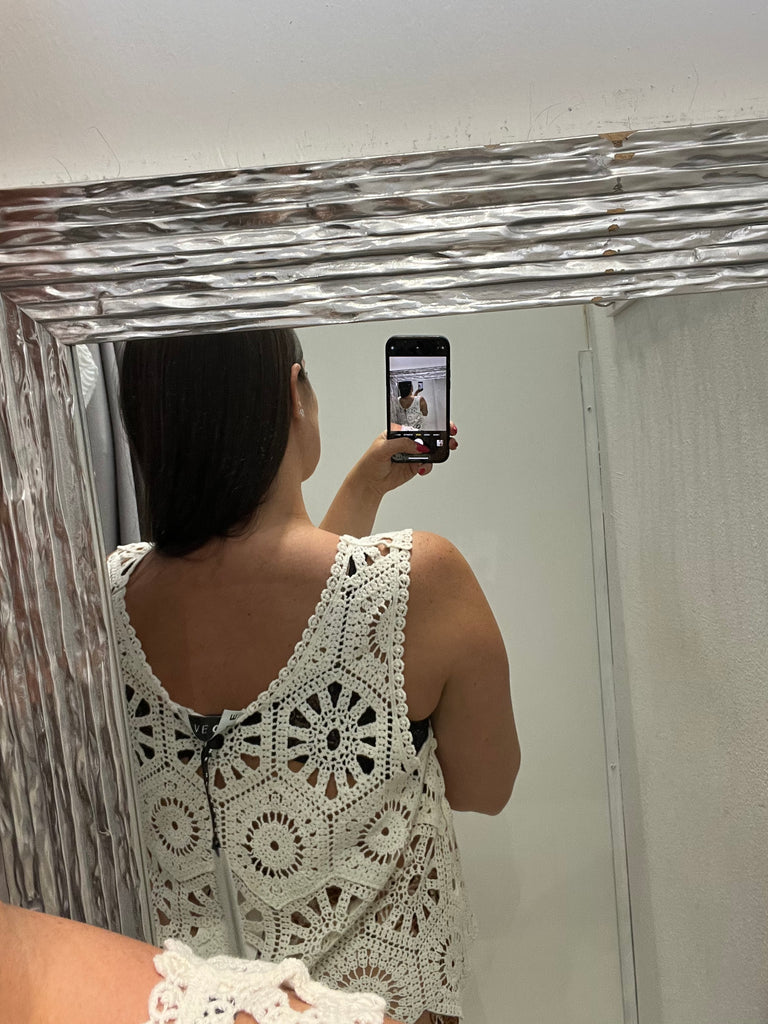 MSS💥HaveOne•Top canotta maglia crochet•Più colori
