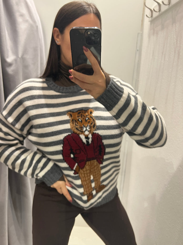 BLK30 HaveOne•Maglione tigre fasce•Più colori