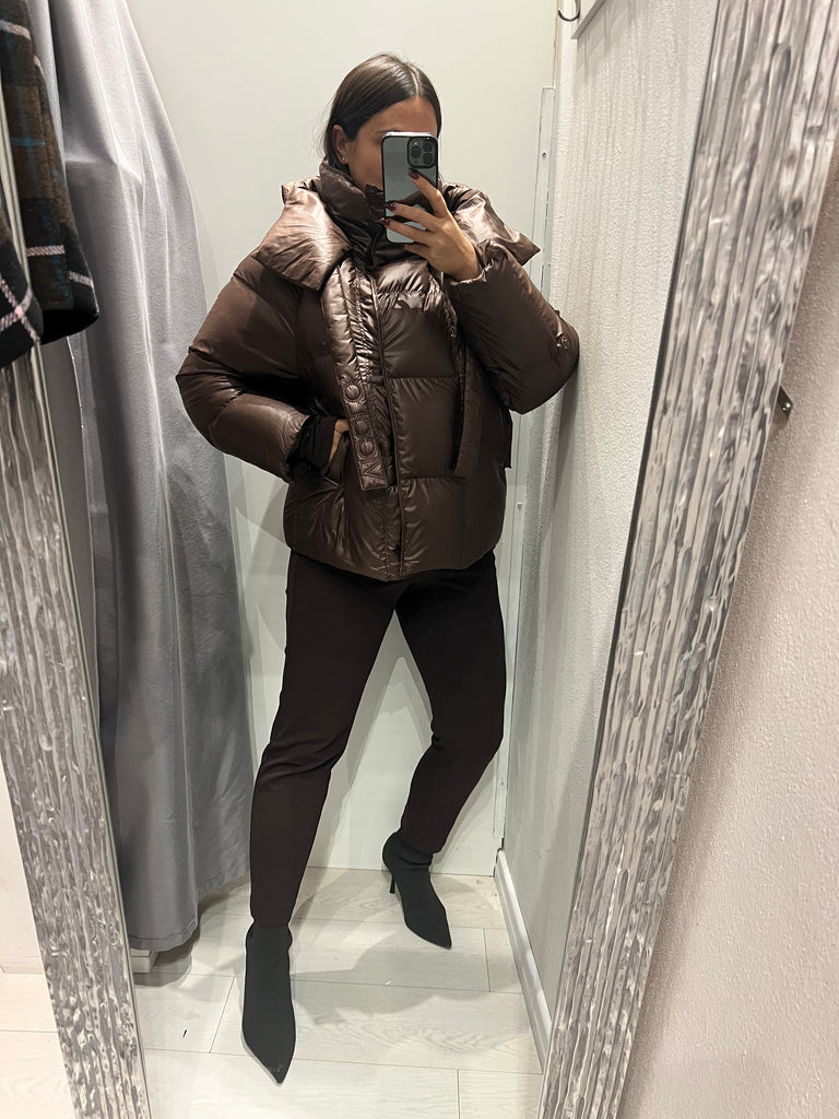 ViCOLO•Giubbino piumino con cappuccio bottoni calamita