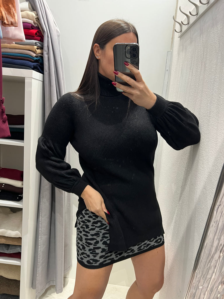 🚨HaveOne•Maxi dolcevita abitino arricci maniche•Più colori
