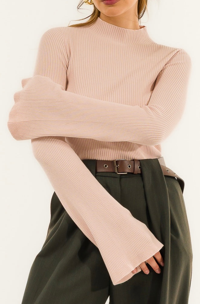 KONTATTO•Lupetto a costine manica campana•Più colori