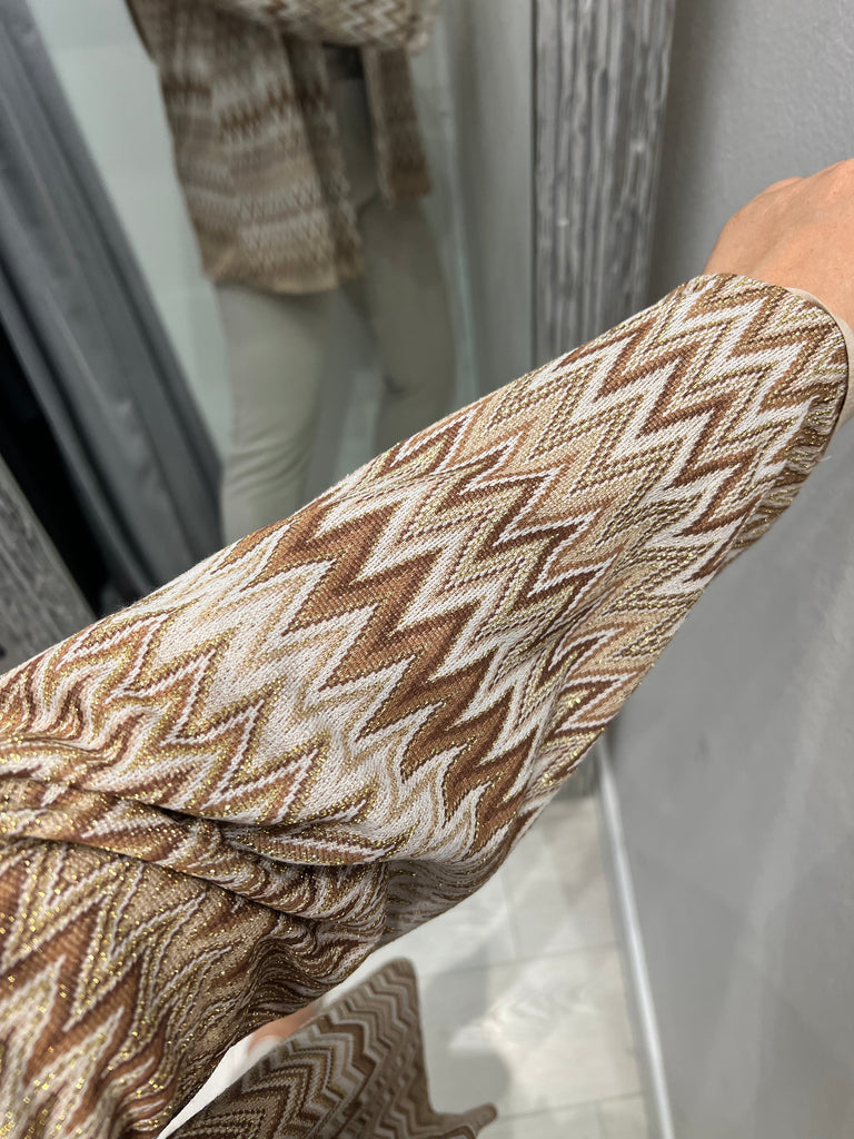 MSS💥HaveOne•Kimono cardigan lurex zig-zag