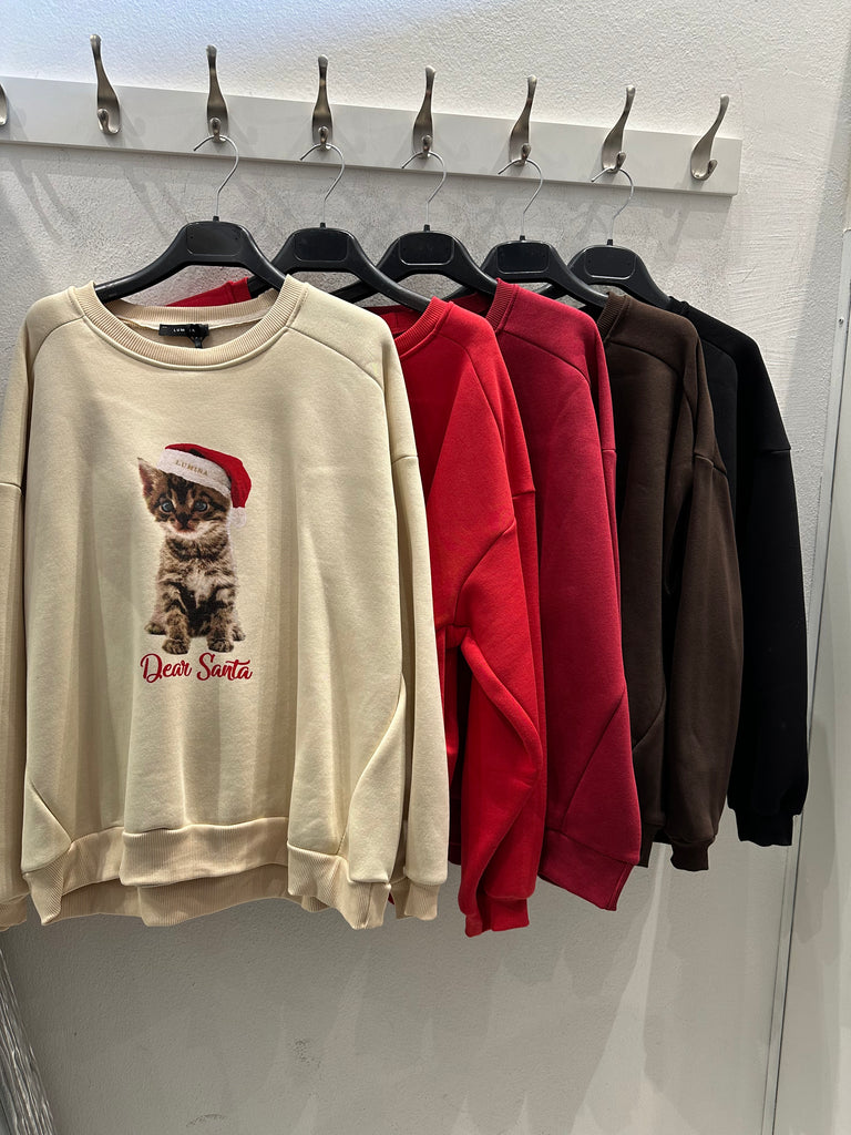 LUMINA•Felpa stampa gatto•Più colori