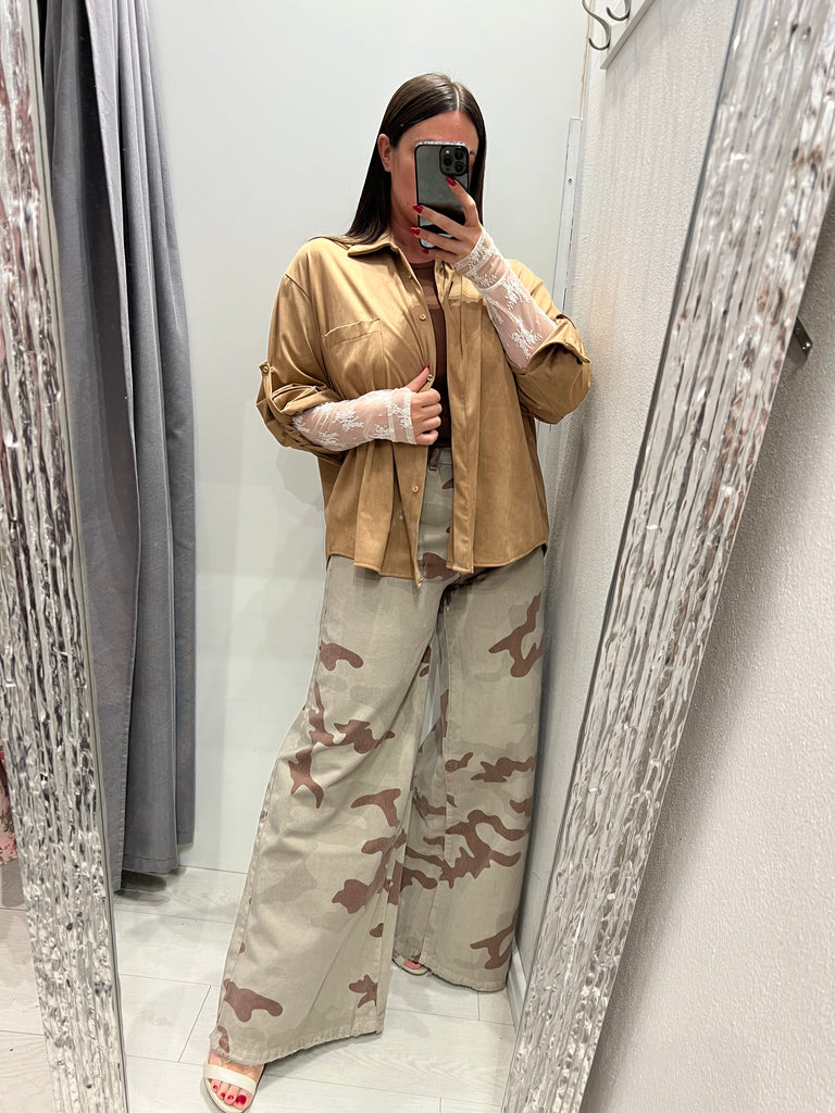 ViCOLO•Jeans palazzo Myrta camouflage