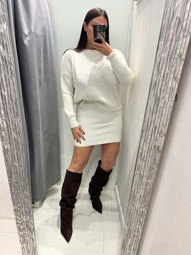 IN ARRIVO! HaveOne•Coordinato maglione e gonna costine•Più colori