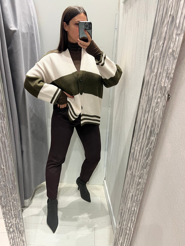 BLK30 HaveOne•Cardigan teddy fasce•Più colori