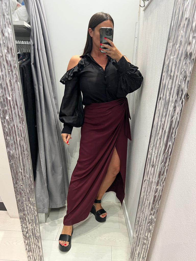 MSS💥HaveOne•Gonna lunga pareo bordeaux india