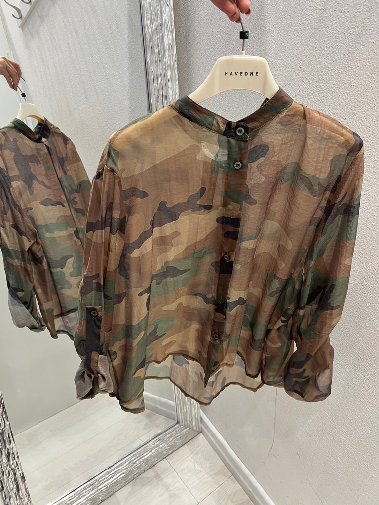 HaveOne•Camicia coreana camouflage