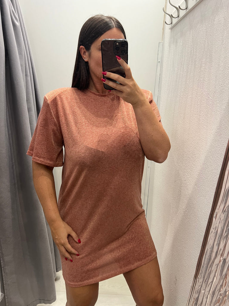 🚨HaveOne•Abitino t-shirt lurex coccio