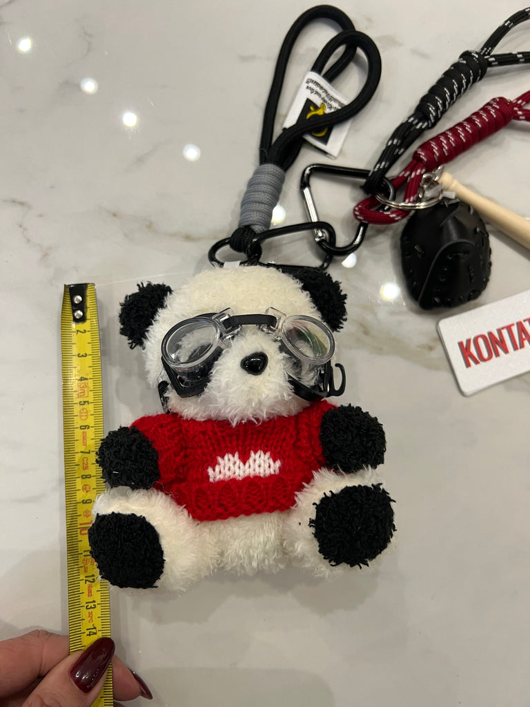 KONTATTO•Accessori per borsa peluche panda rosso