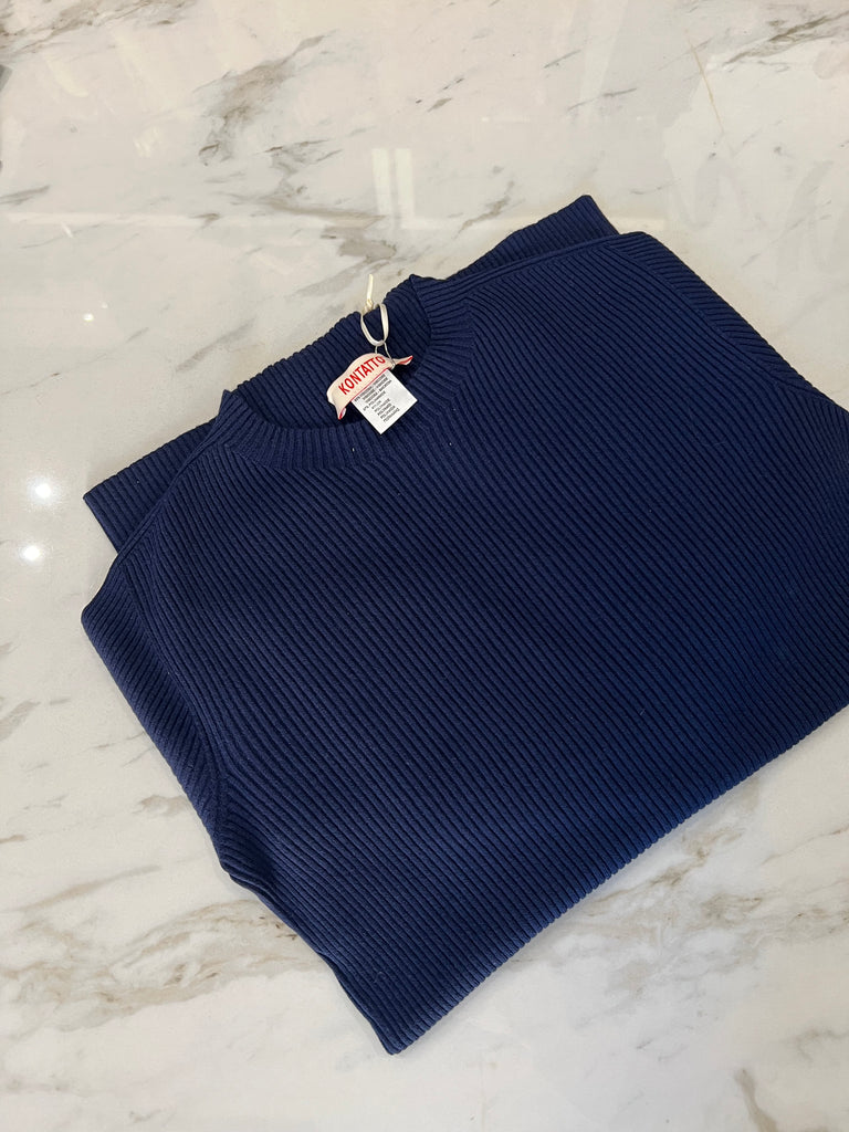 KONTATTO•Maglioncino costine girocollo•Più colori