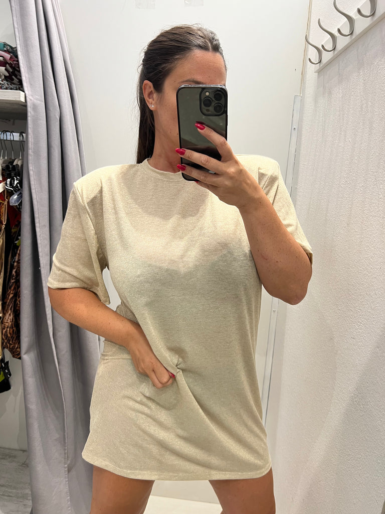 🚨HaveOne•Abitino t-shirt lurex oro