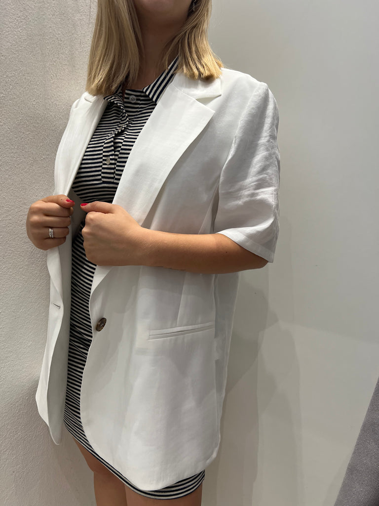 MSS💥HaveOne•Giacca leggerissima manica corta•Bianca