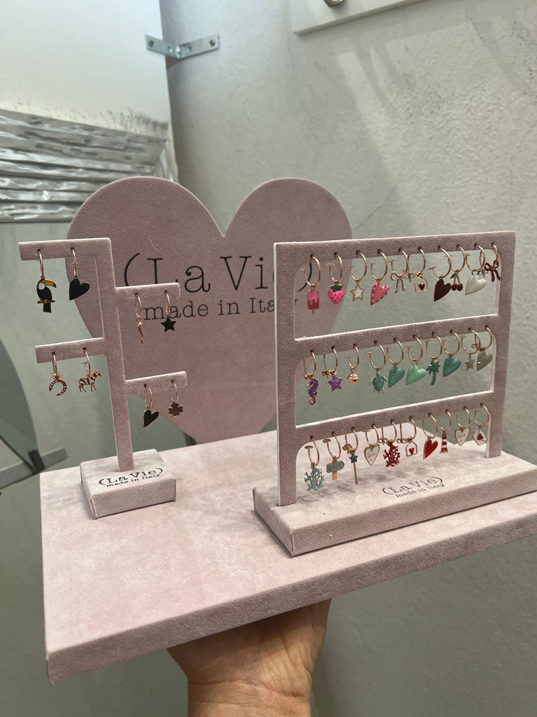 La Vie•Orecchino singolo ad anello con charm•Scegli il tuo