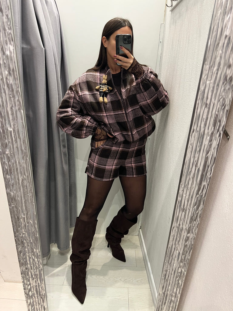 Philia Loft•Bomber check over con accessorio