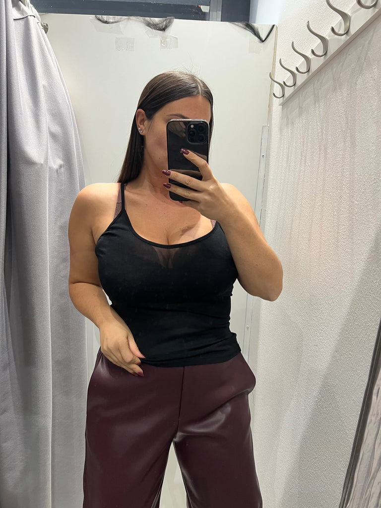 LUMINA•Camicia ampia stampa floreale base nero