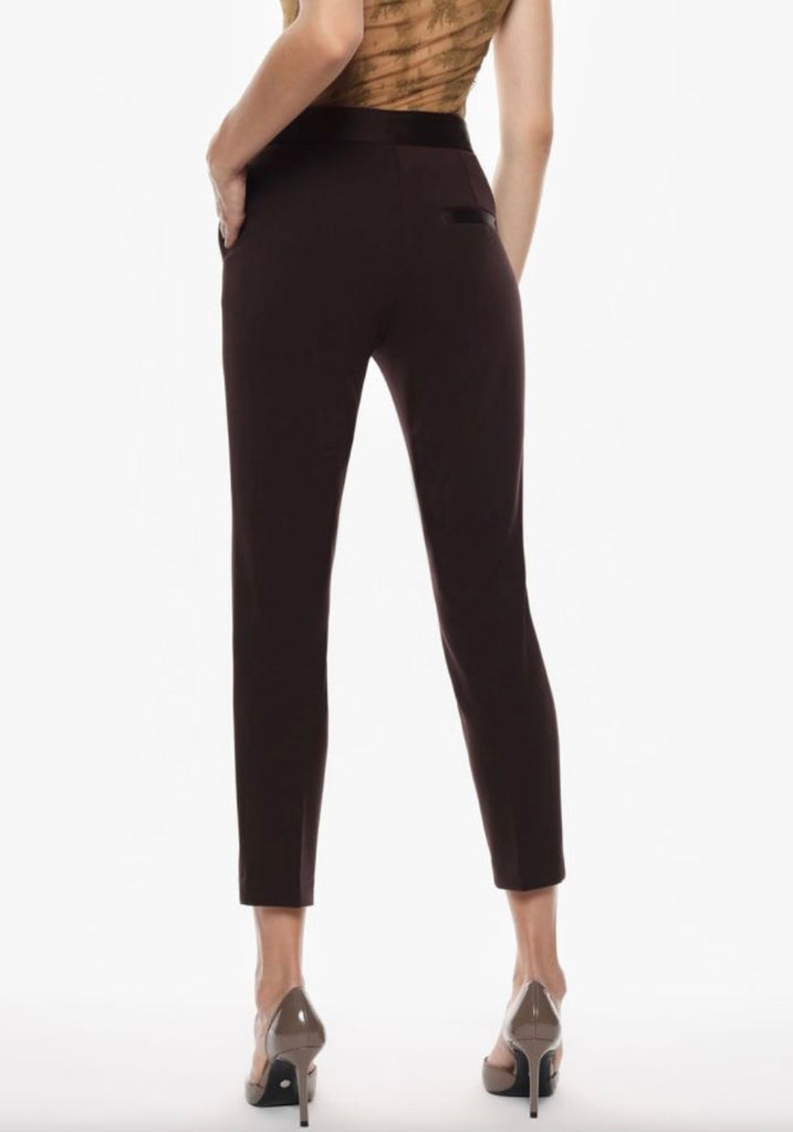 IMPERIAL•Pantalone con fascia in raso in vita•Moro