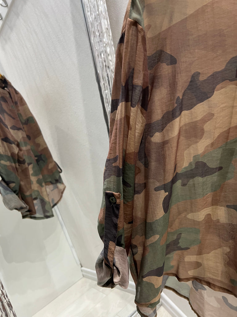 HaveOne•Camicia coreana camouflage