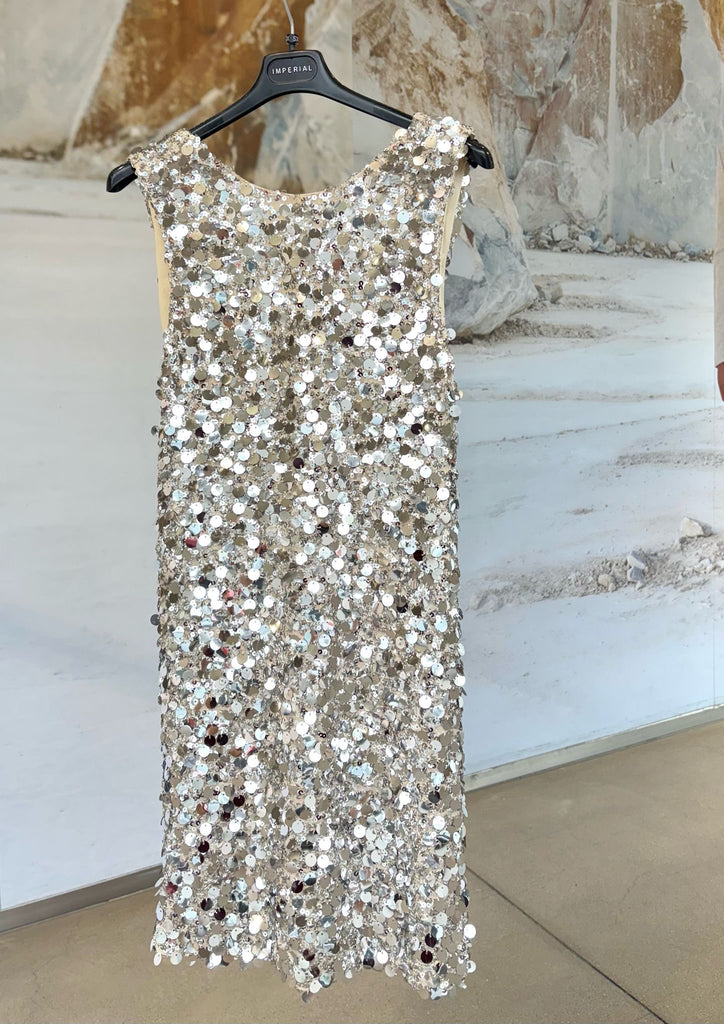 IMPERIAL•Abitino paillettes argento