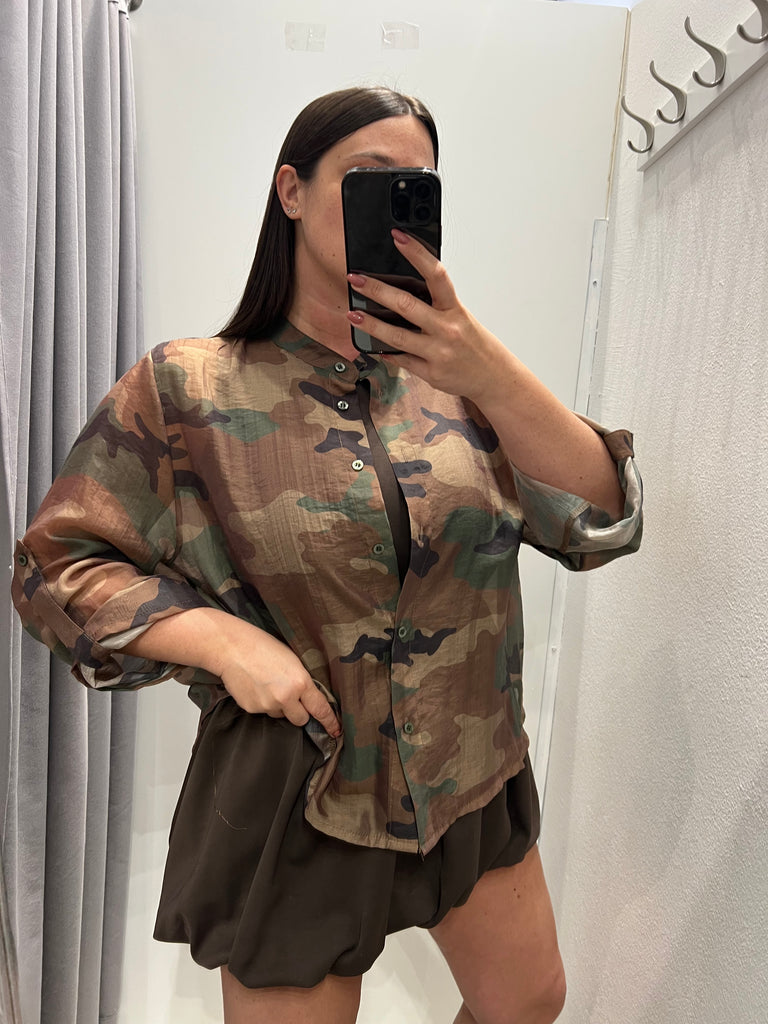 HaveOne•Camicia coreana camouflage
