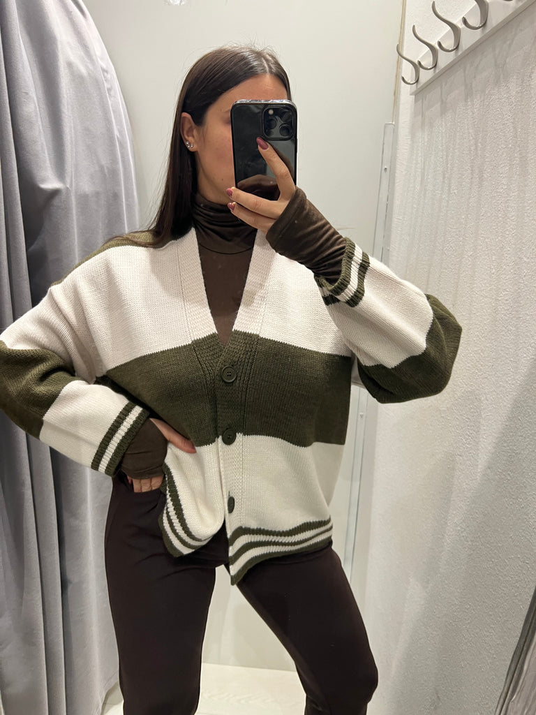 BLK30 HaveOne•Cardigan teddy fasce•Più colori