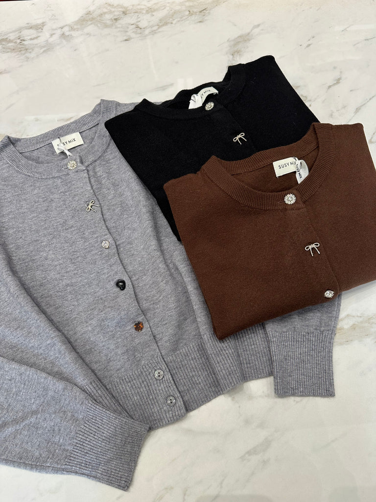 BLK30 Susy Mix•Cardigan con bottoni•Più colori