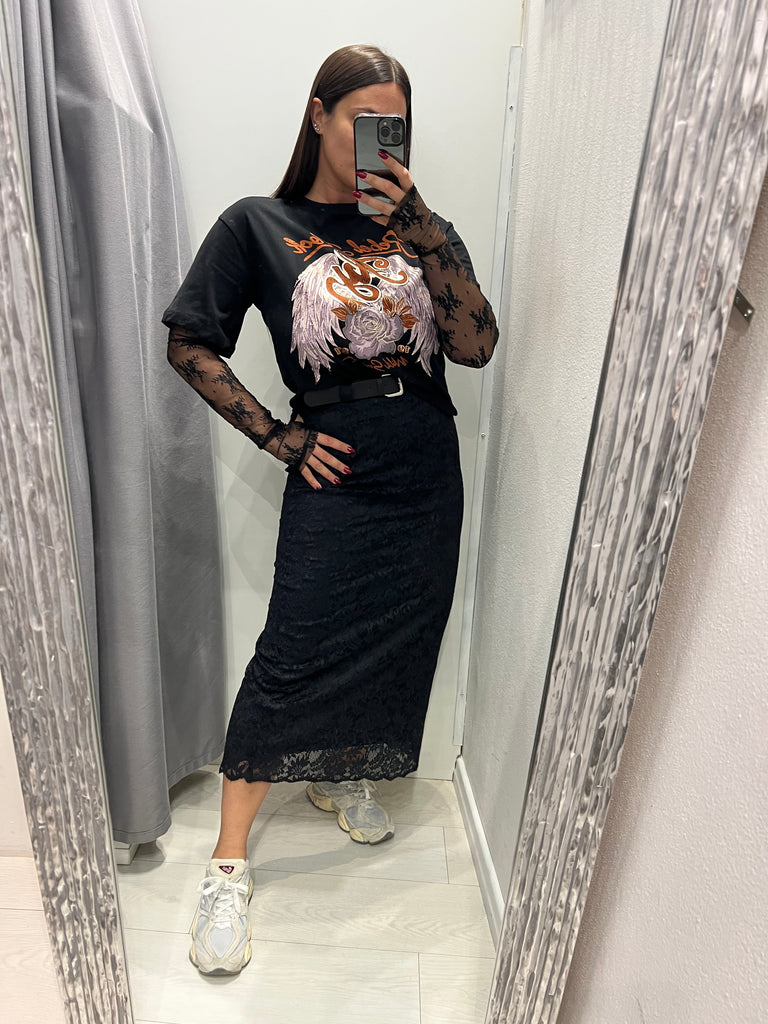 HaveOne•Gonna in pizzo con cintura