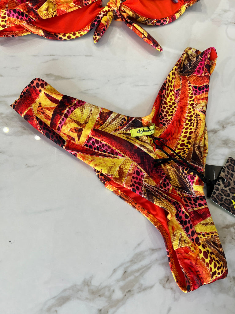 🚨4giveness-Bikini triangolo ferretto e slip a V Party Zebra