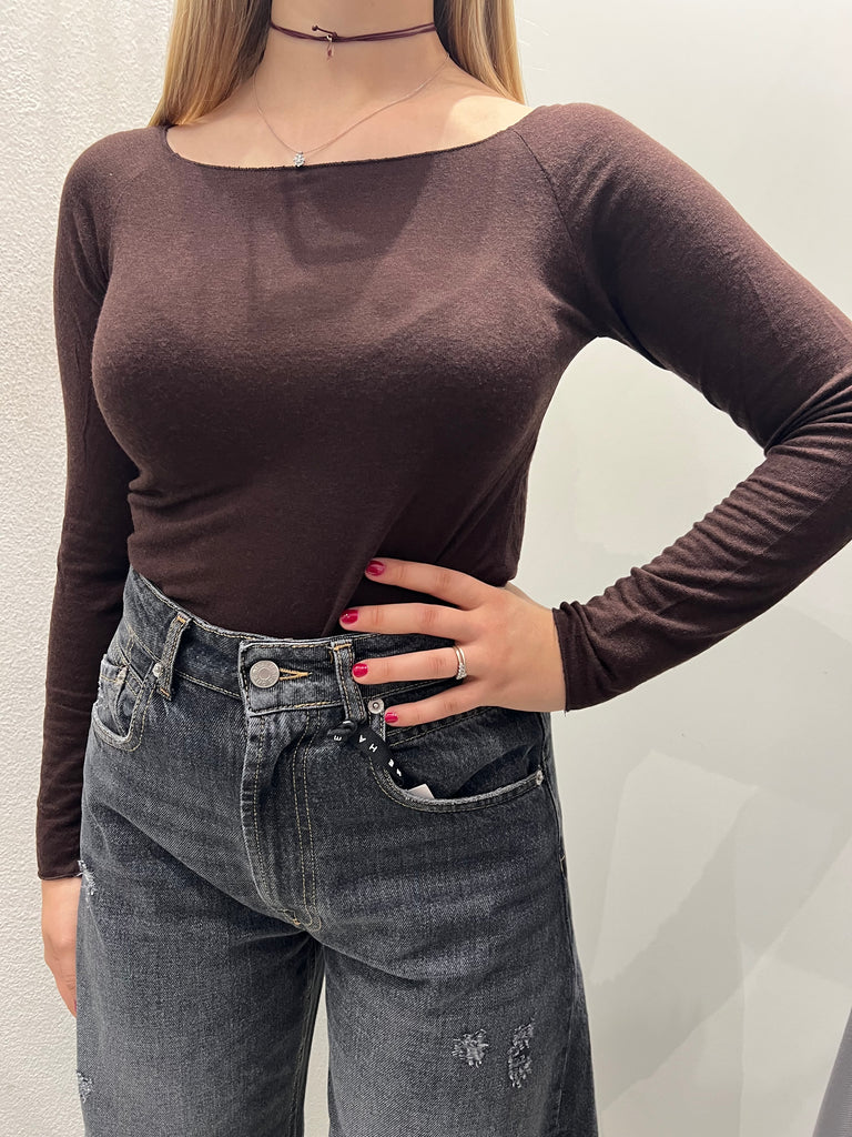 KONTATTO•Maglia lanetta scollo barchetta•Più colori