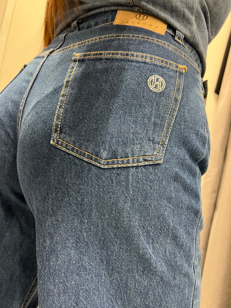 HaveOne•Tuta in jeans doppio tessuto