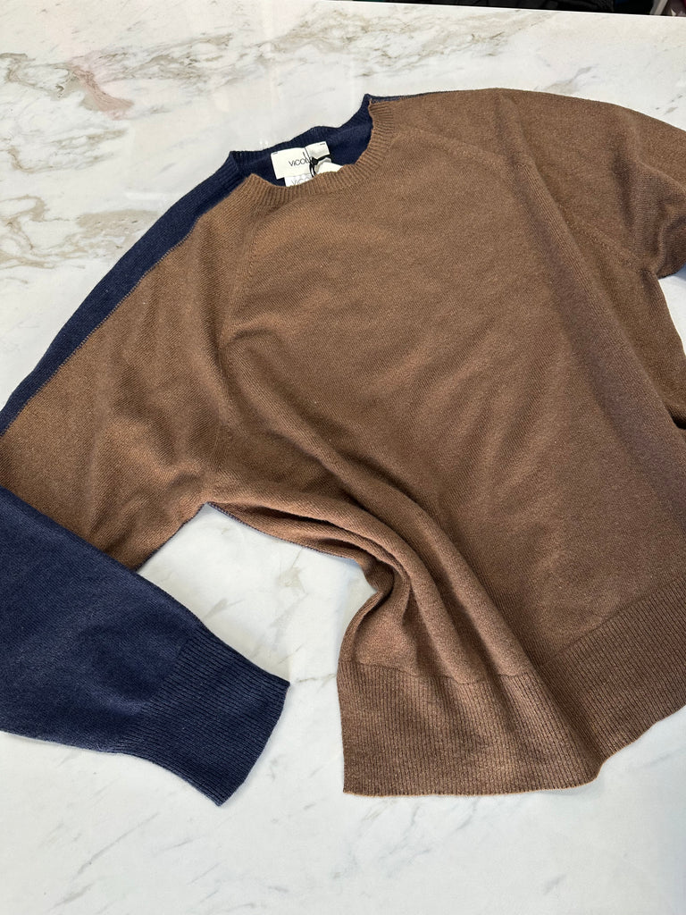 ViCOLO•Maglione bicolor misto cashmere•Più colori