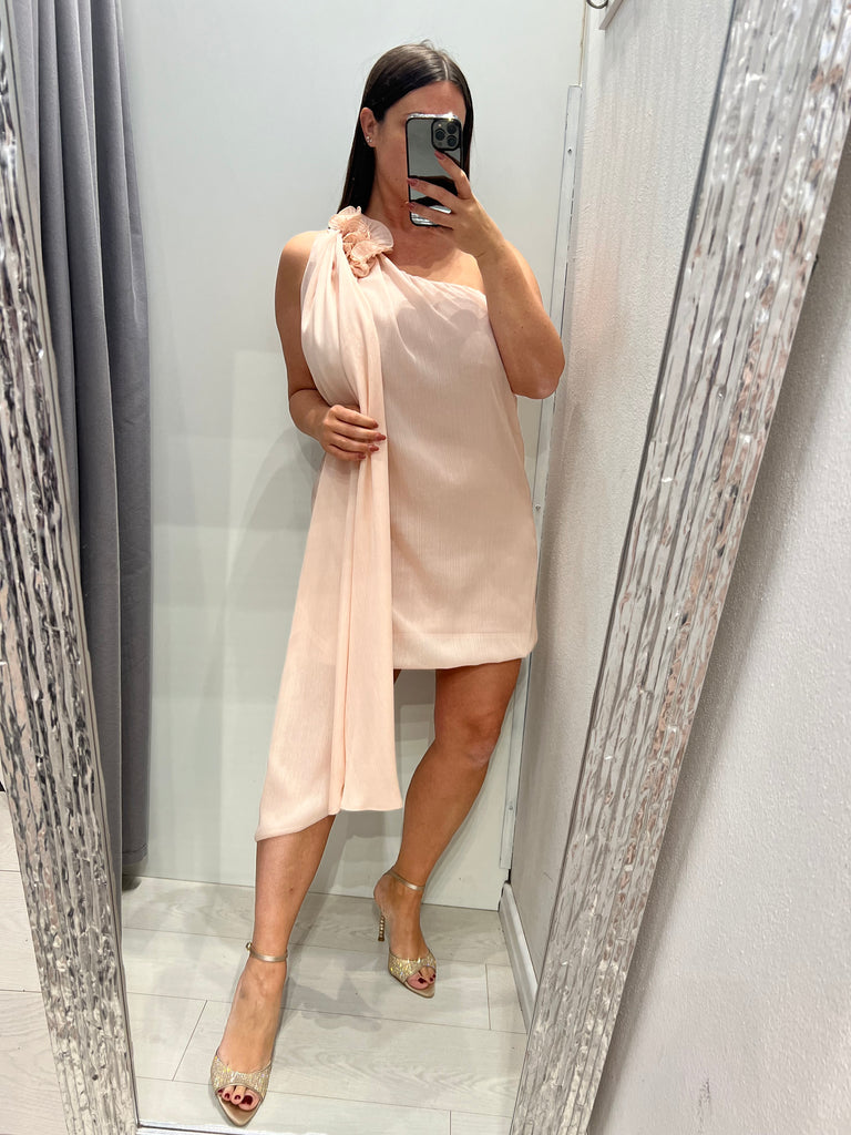🚨Souvenir•Abitino monospalla filo lurex rosa cipria