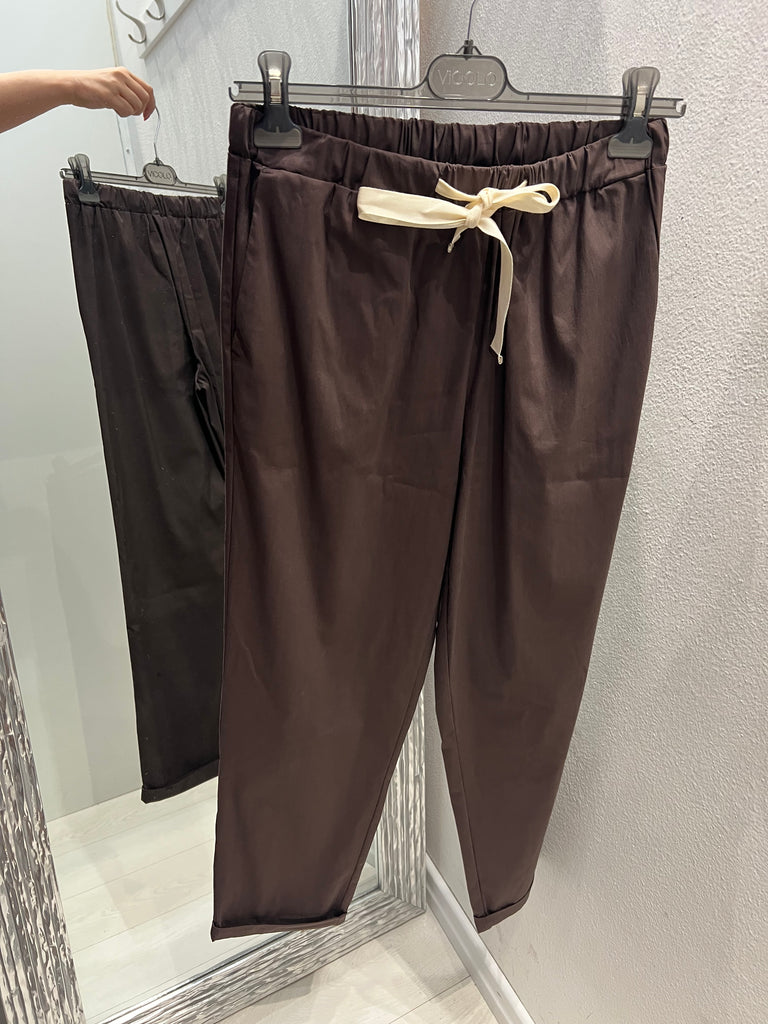 MSS💥ViCOLO•Pantalone tela leggerissima•Moro