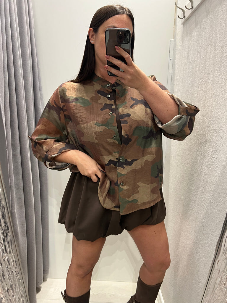 HaveOne•Camicia coreana camouflage
