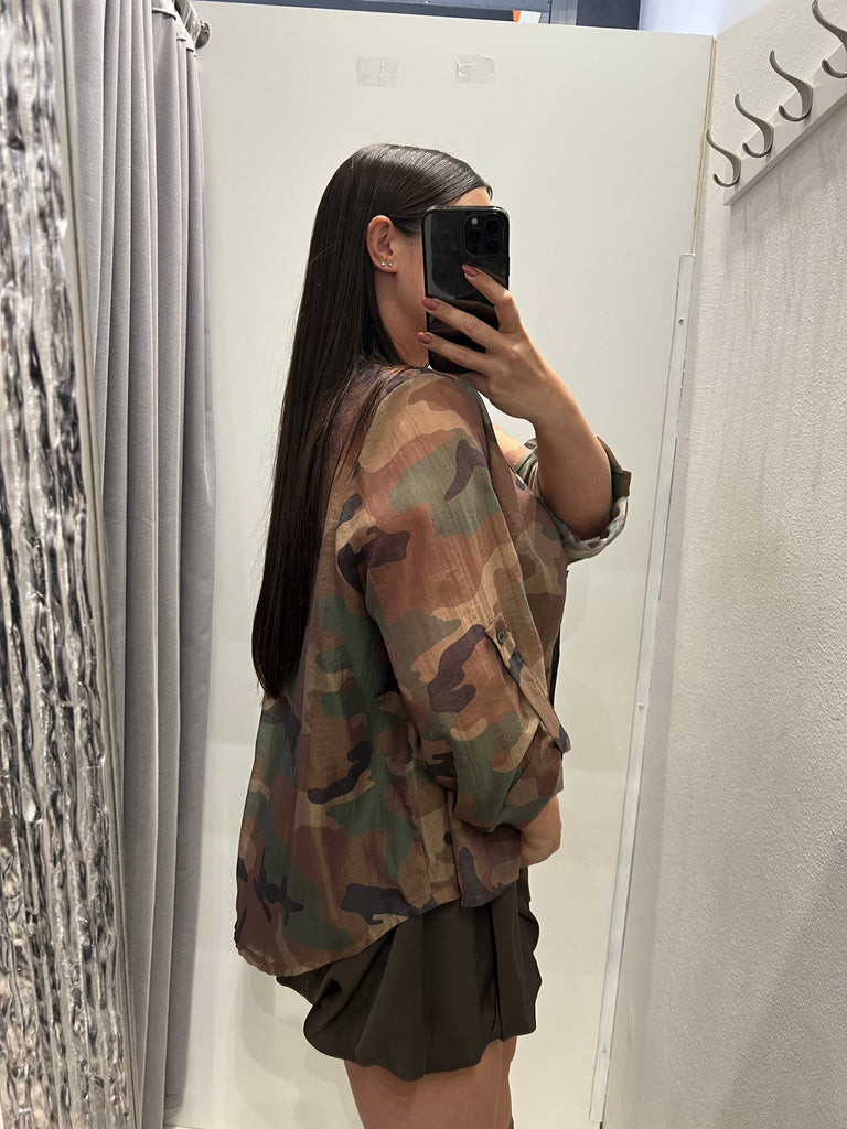 HaveOne•Camicia coreana camouflage
