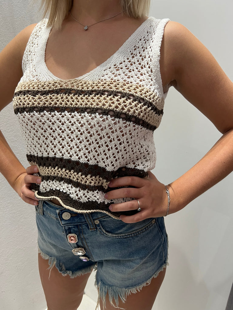 ViCOLO•Top canotta crochet