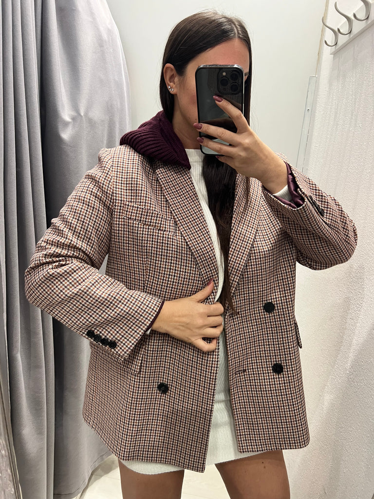 ViCOLO•Giacca cappottino pdp bordeaux/zucca cappuccio bordeaux