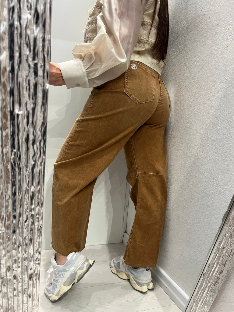 HaveOne•Jeans pantalone Barbara terra