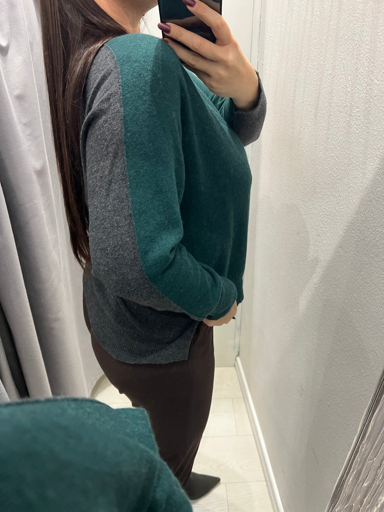 ViCOLO•Maglione bicolor misto cashmere•Più colori