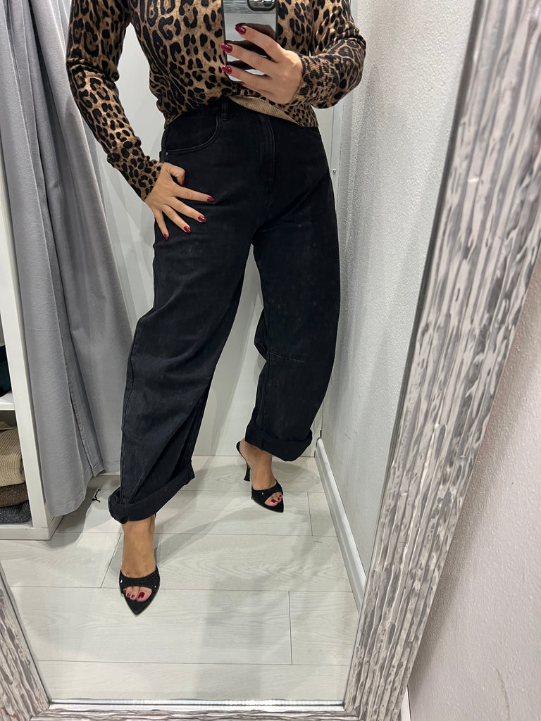 LUMINA•Jeans barrel nero